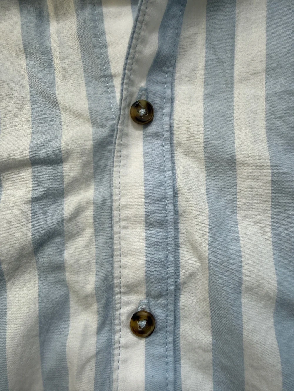 NWOT Carter's Light Blue & White Striped Short-Sleeve Button-Down Shirt